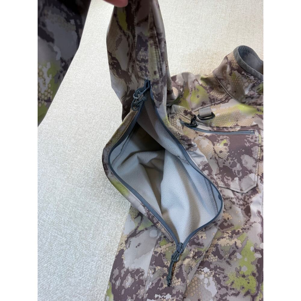 Sixsite Mens 2XL Tan Green Rana Camo Soft Shell Full Zip Hunting Jacket Outdoor - Picture 10 of 12